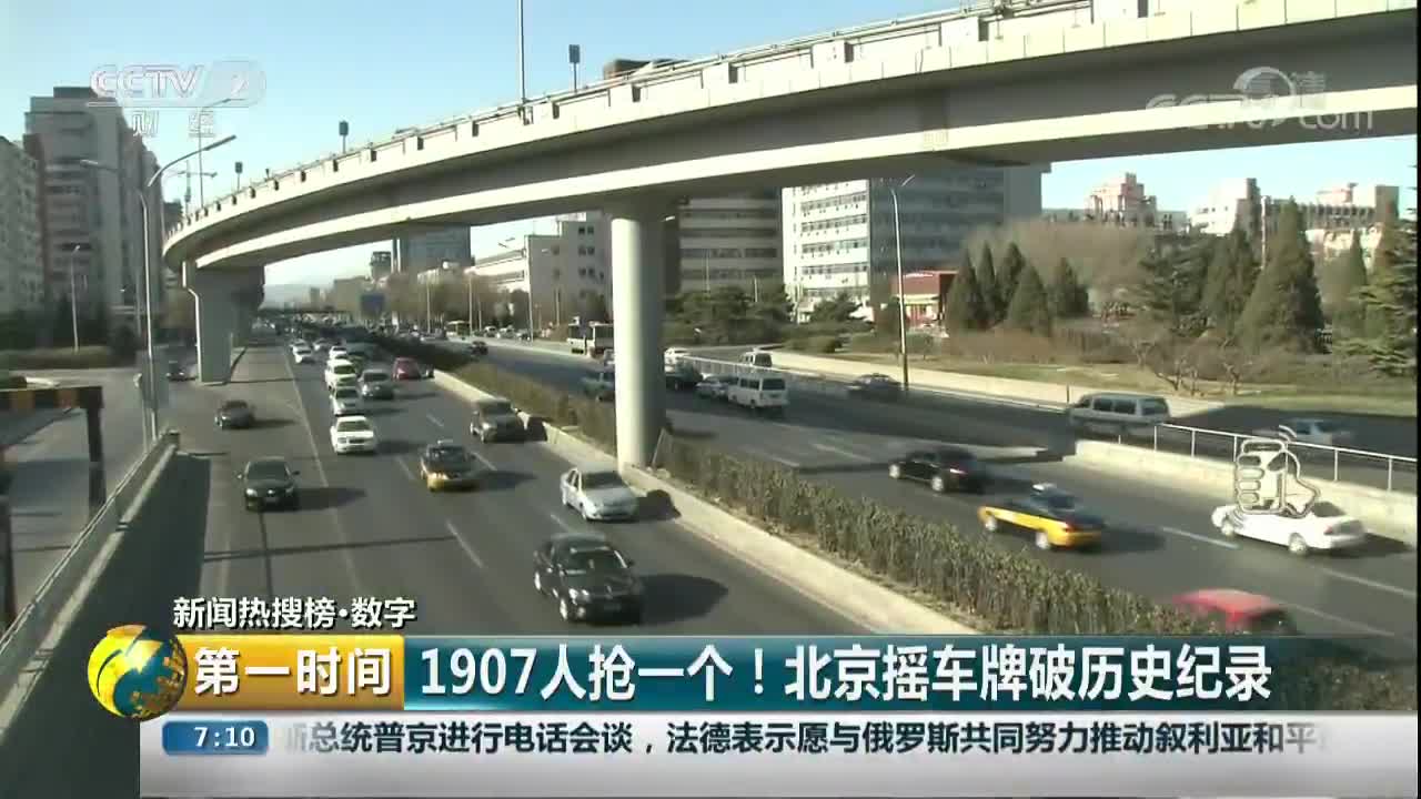 [视频]1907人抢一个！北京摇车牌破历史记录