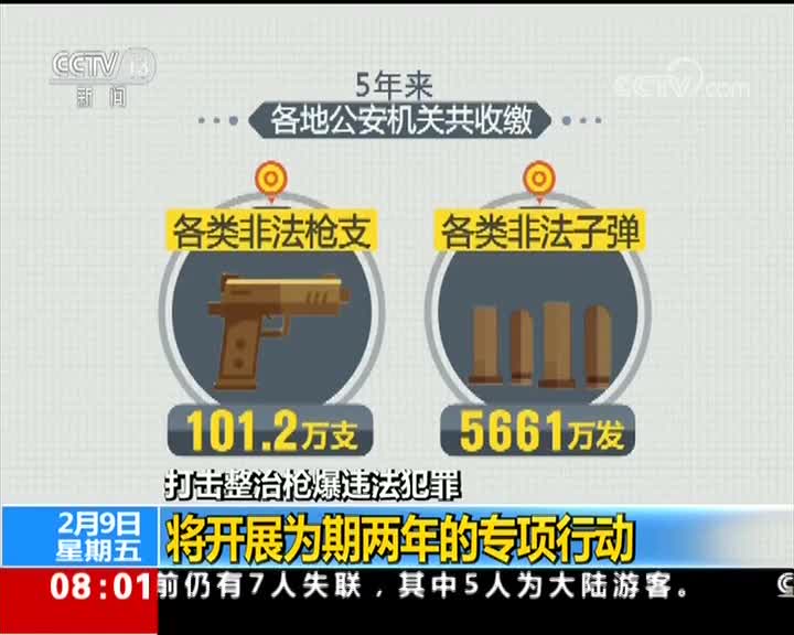 [视频]打击整治枪爆违法犯罪 将开展为期两年的专项行动