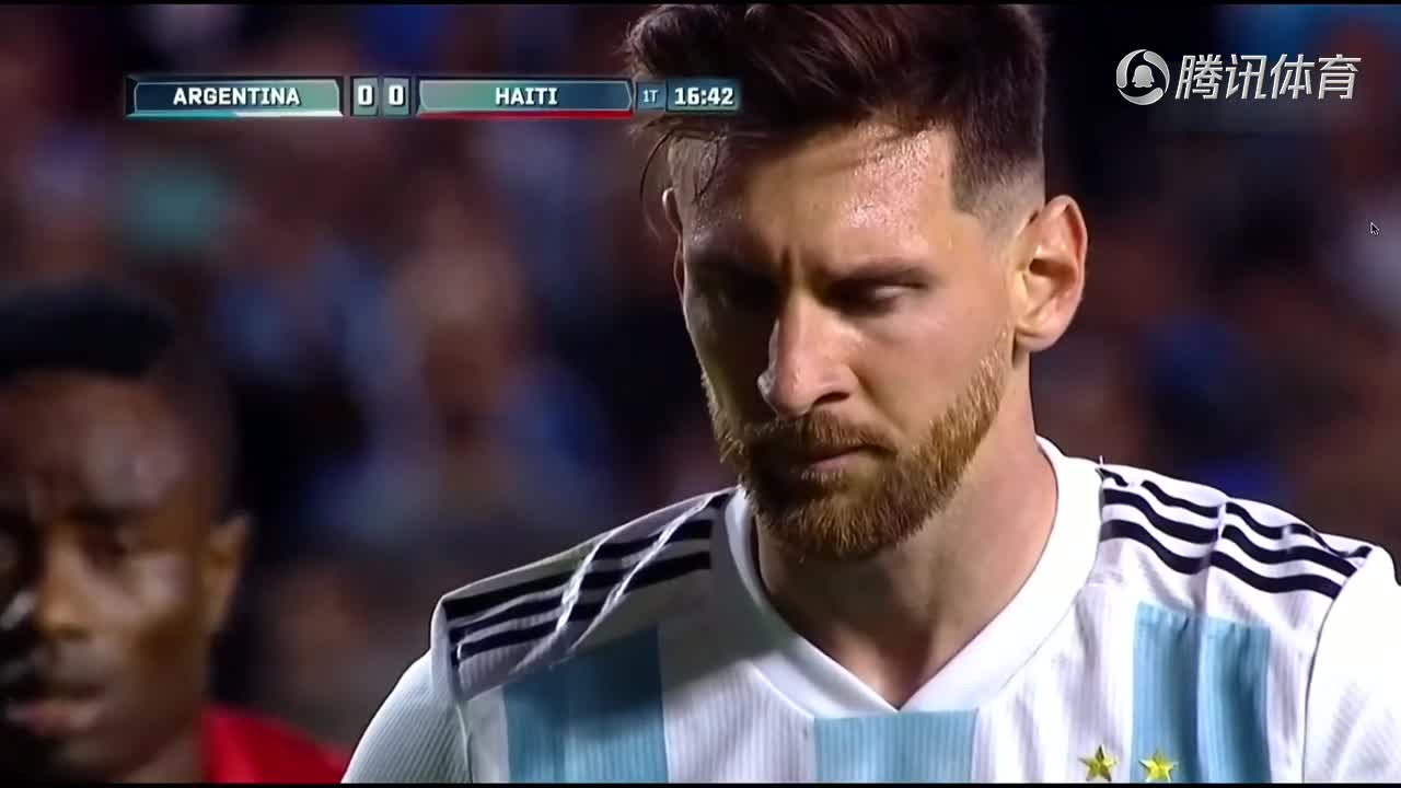 [视频]热身赛：阿根廷4-0海地 梅西帽子戏法阿圭罗建功