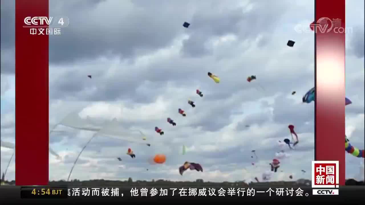 [视频]柏林风筝节 各式风筝点缀天空