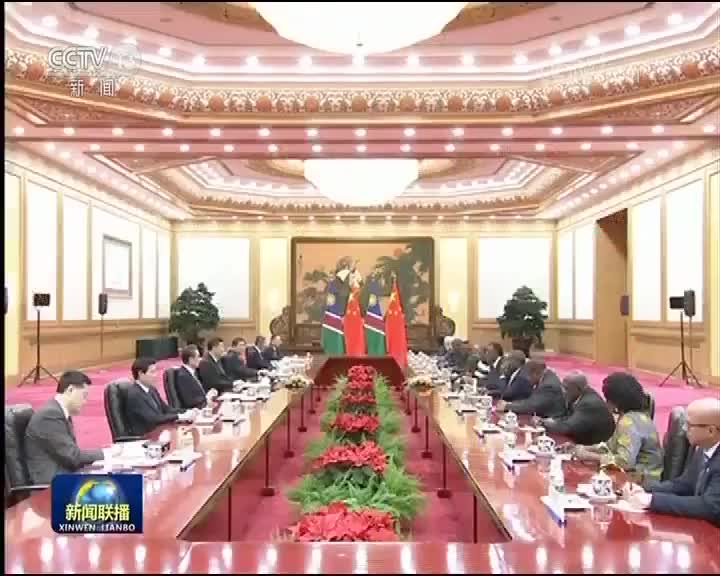 [视频]习近平同纳米比亚总统举行会谈