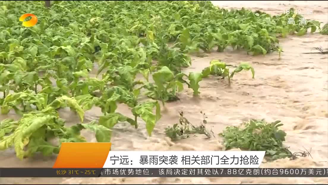 宁远：暴雨来袭 相关部门全力抢险