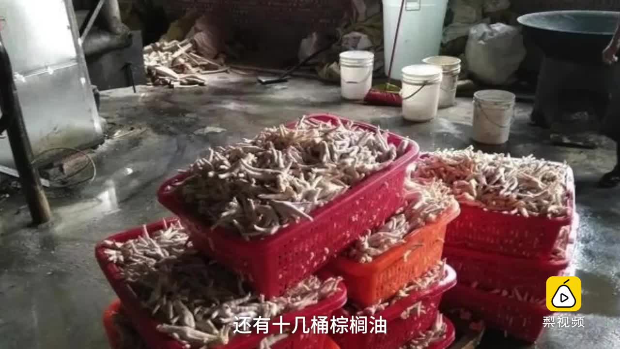 [视频]广东查获4000斤毒鸡脚 双氧水浸泡