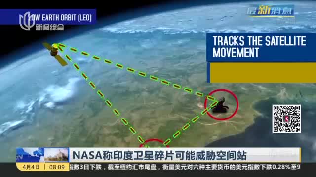 [视频]NASA称印度卫星碎片可能威胁空间站