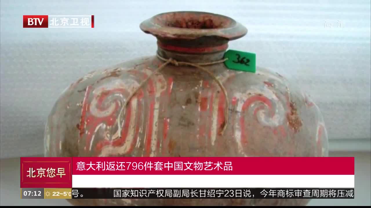 [视频]意大利返还796件套中国文物艺术品