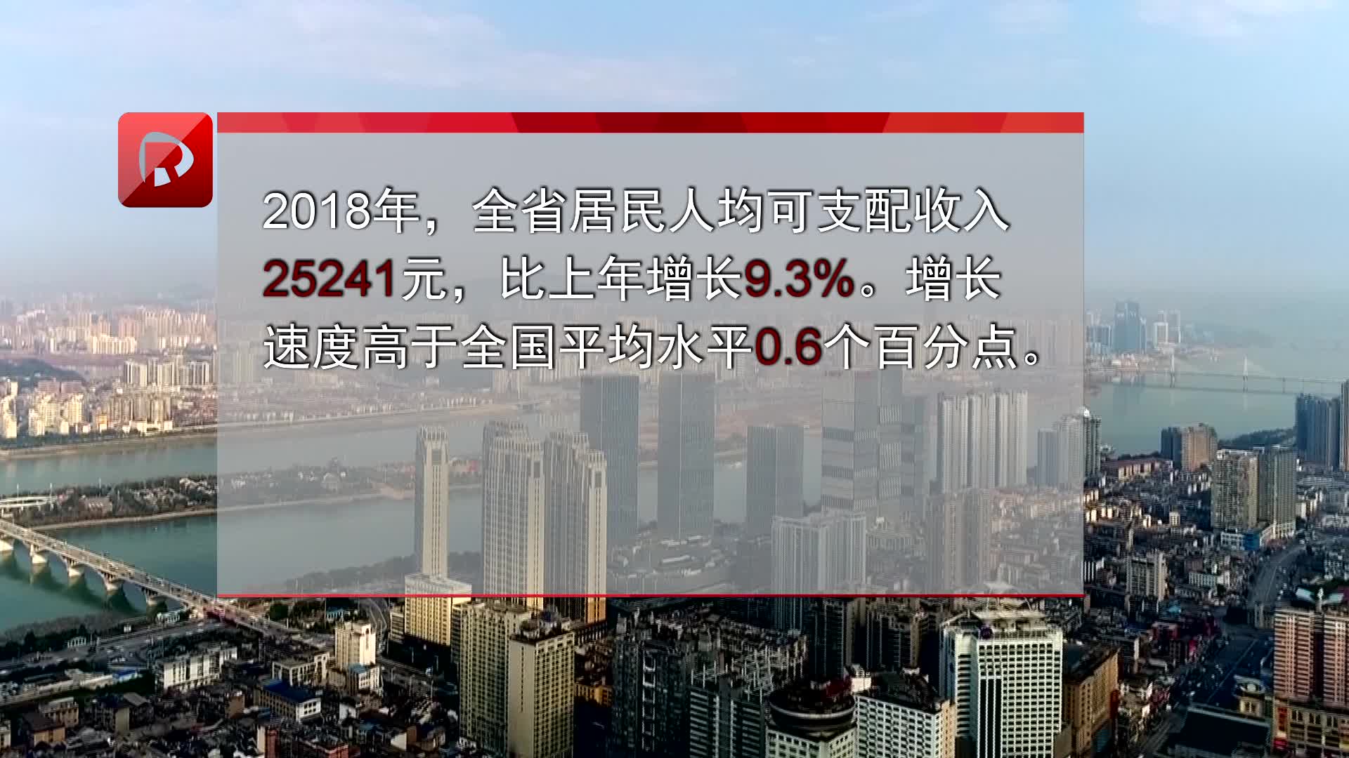 2018年湖南省居民人均可支配收入25241元