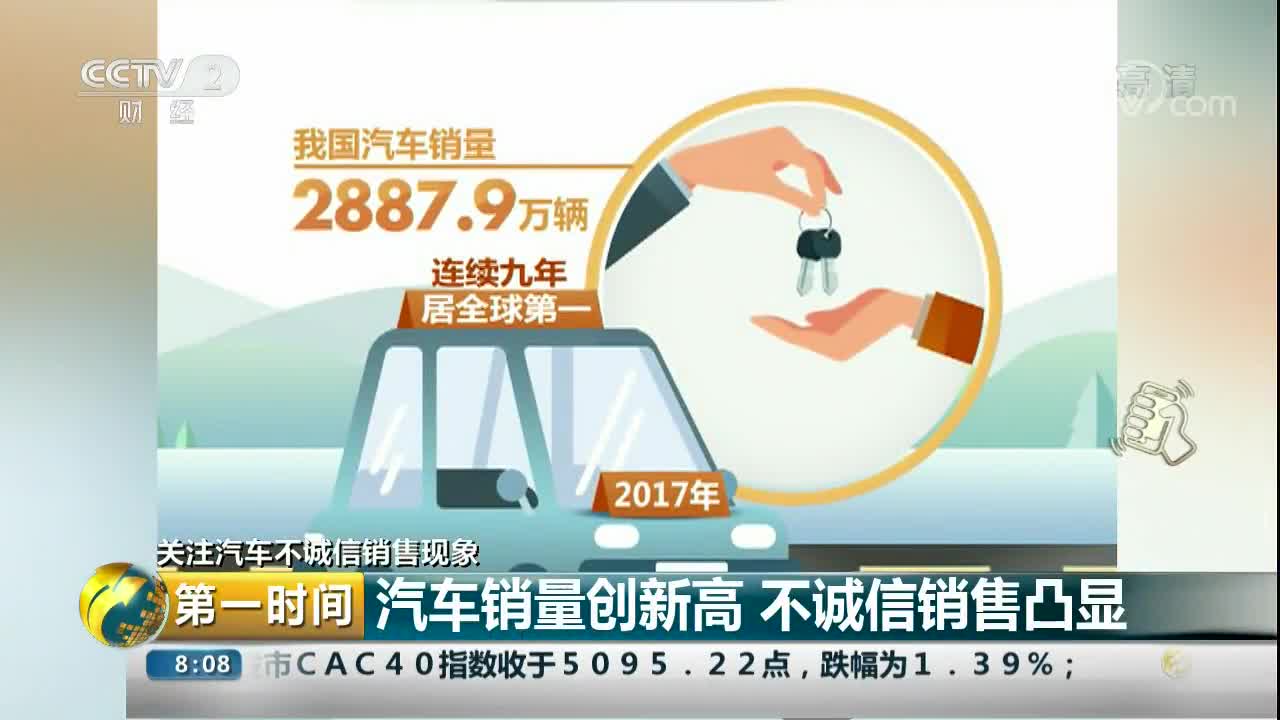 [视频]关注汽车不诚信销售现象：汽车销量创新高 不诚信销售凸显