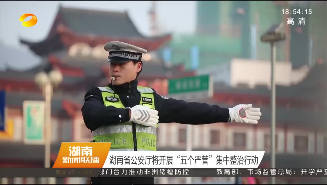 湖南省公安厅将开展“五个严管”集中整治行动