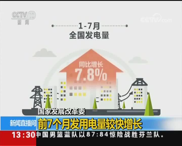 [视频]国家发展改革委：前7个月发用电量较快增长