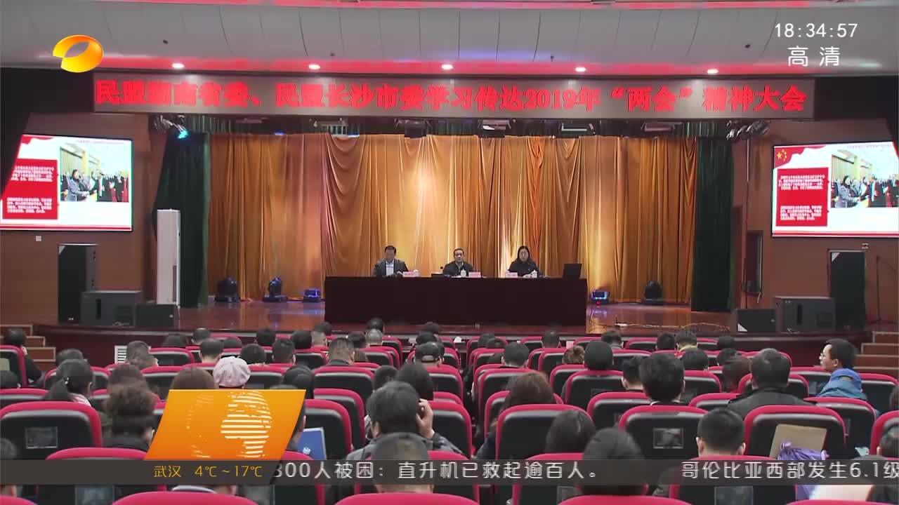 民盟湖南省委组织学习全国两会精神