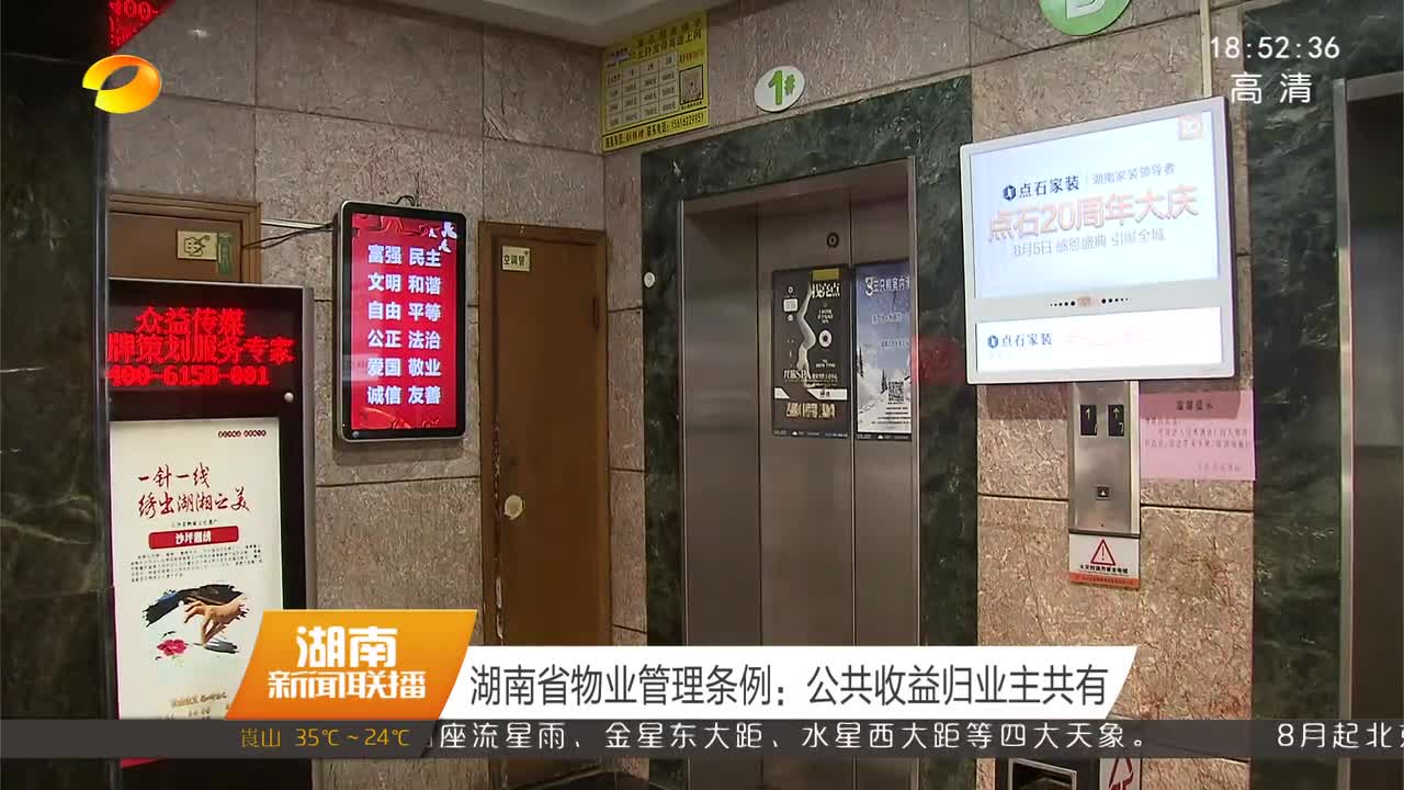 湖南省物业管理条例：公共收益归业主共有