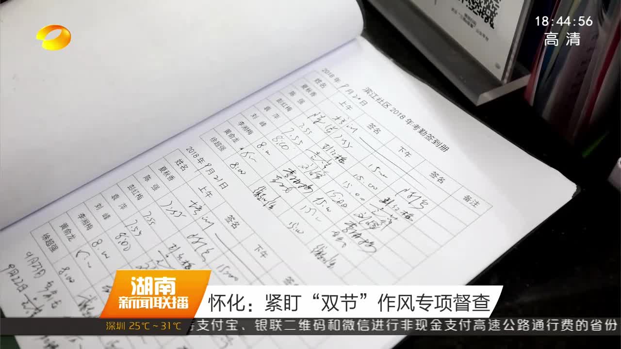 怀化：紧盯“双节”作风专项督查