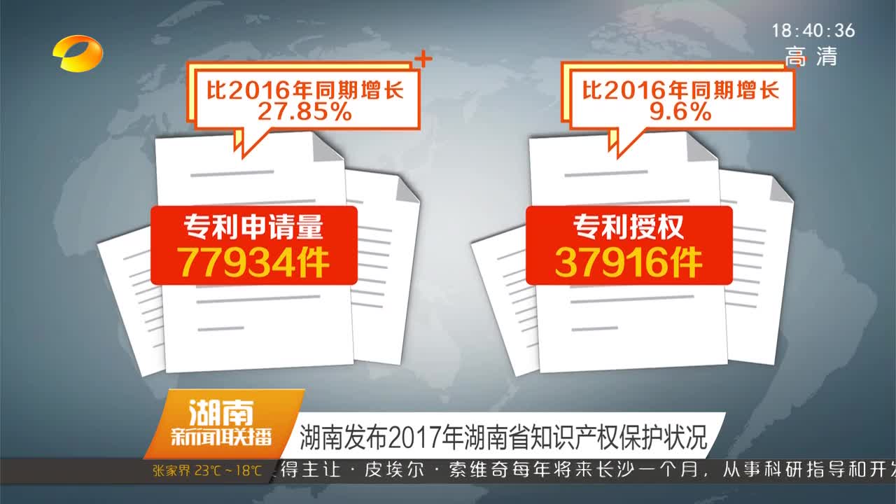 湖南发布2017年湖南省知识产权保护状况