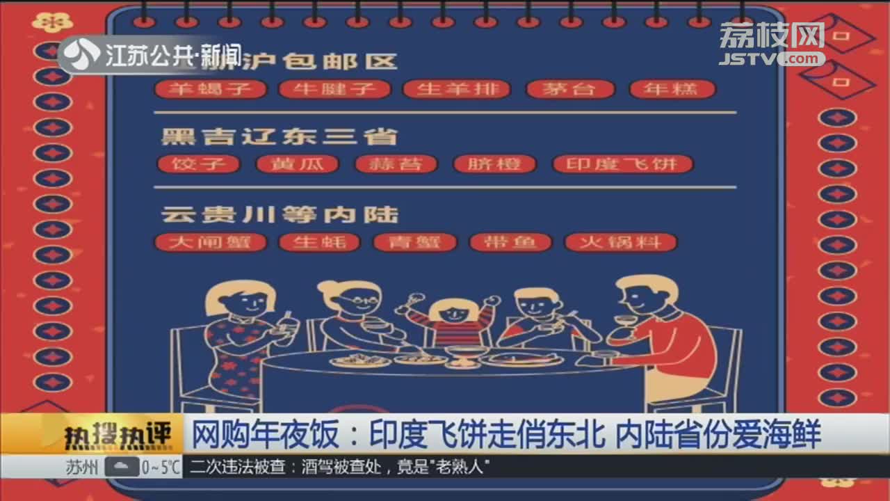 [视频]网购年夜饭：印度飞饼走俏东北 内陆省份爱海鲜