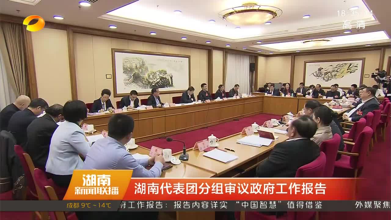 湖南代表团分组审议政府工作报告