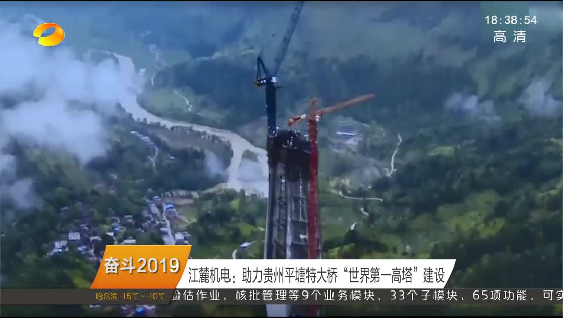 （奋斗2019）江麓机电：助力贵州平塘特大桥“世界第一高塔”建设