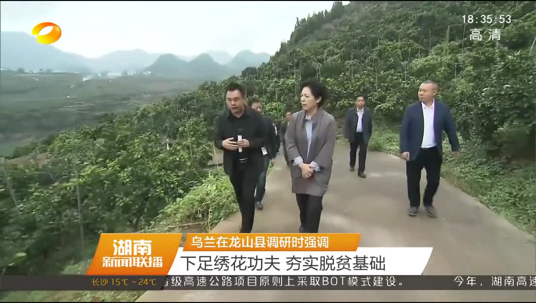 乌兰在龙山县调研时强调 下足绣花功夫 夯实脱贫基础