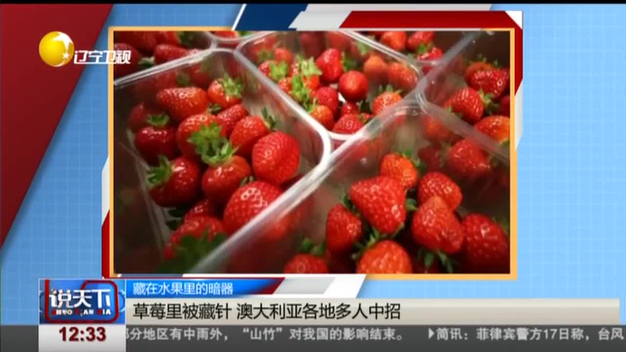 [视频]草莓里被藏针 澳大利亚各地多人中招